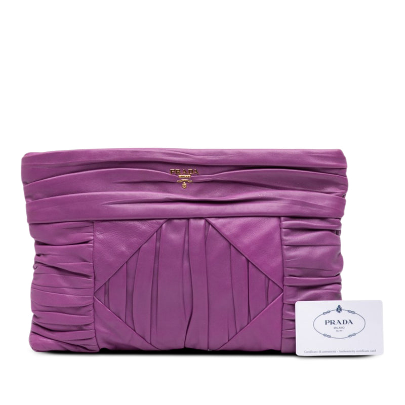 Pleated Nappa Clutch - Image 7