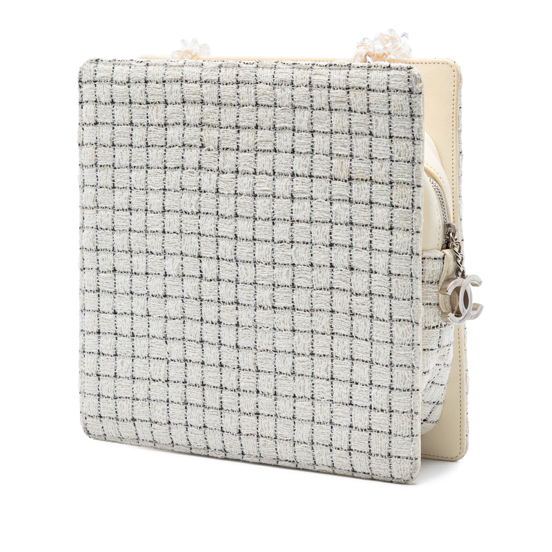 Tweed and Resin Zipped Shopping Bag - Image 2