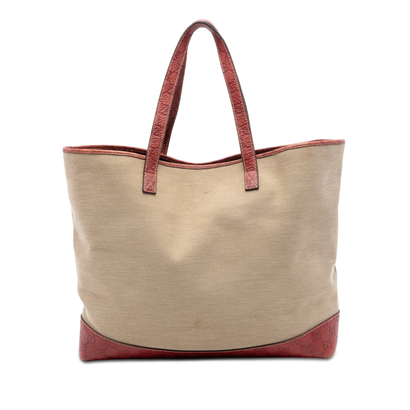 Guccissima Trimmed Canvas Tote - Image 1