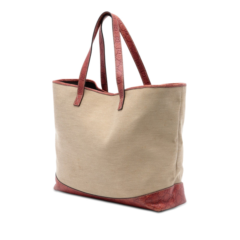 Guccissima Trimmed Canvas Tote - Image 2