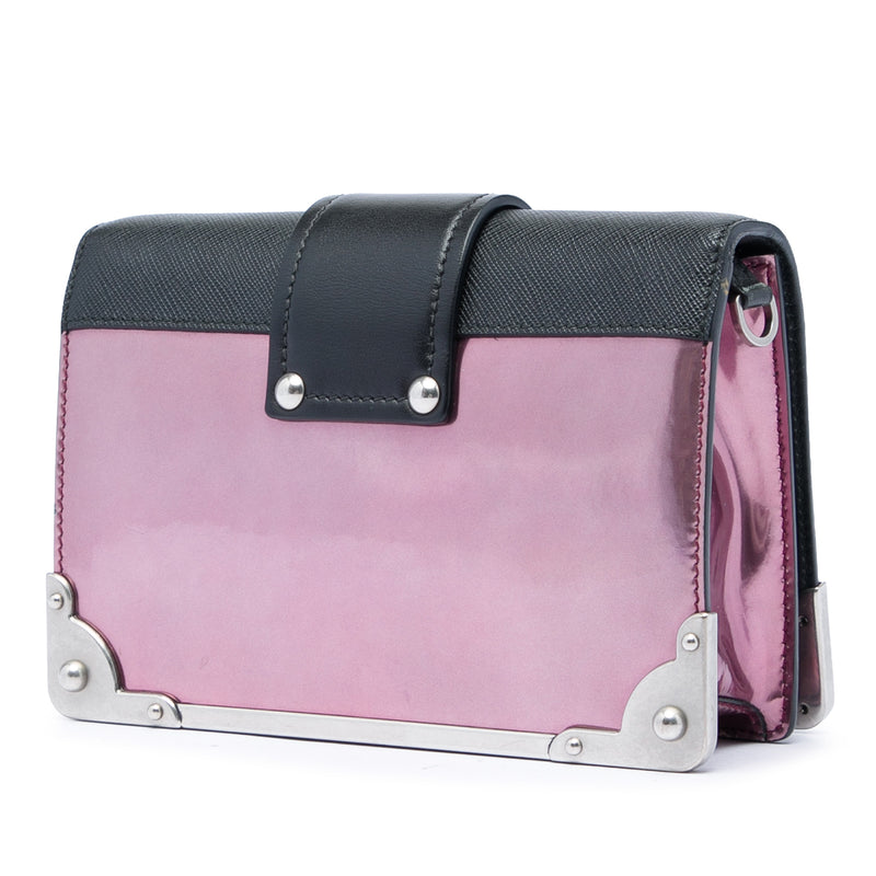 Saffiano Trimmed Metallic Vitello Cahier Bag - Image 2