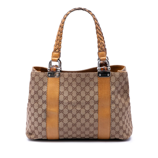 Medium GG Canvas Bamboo Libeccio Tote - Image 1