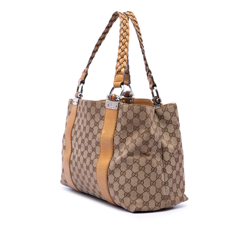 Medium GG Canvas Bamboo Libeccio Tote - Image 2
