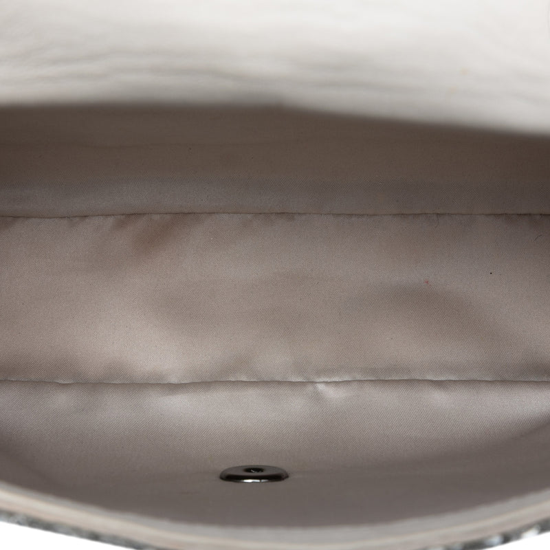 Medium Classic Satin and Sequin Single Flap - Image 4