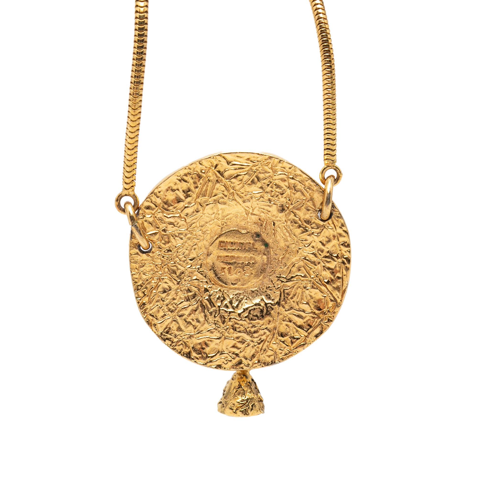 Gold Plated Lion Motif Medallion Pendant Necklace - Image 2
