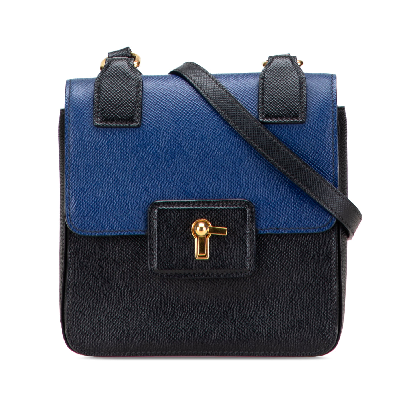 Bicolor Saffiano Cuir Flap Crossbody - Image 1