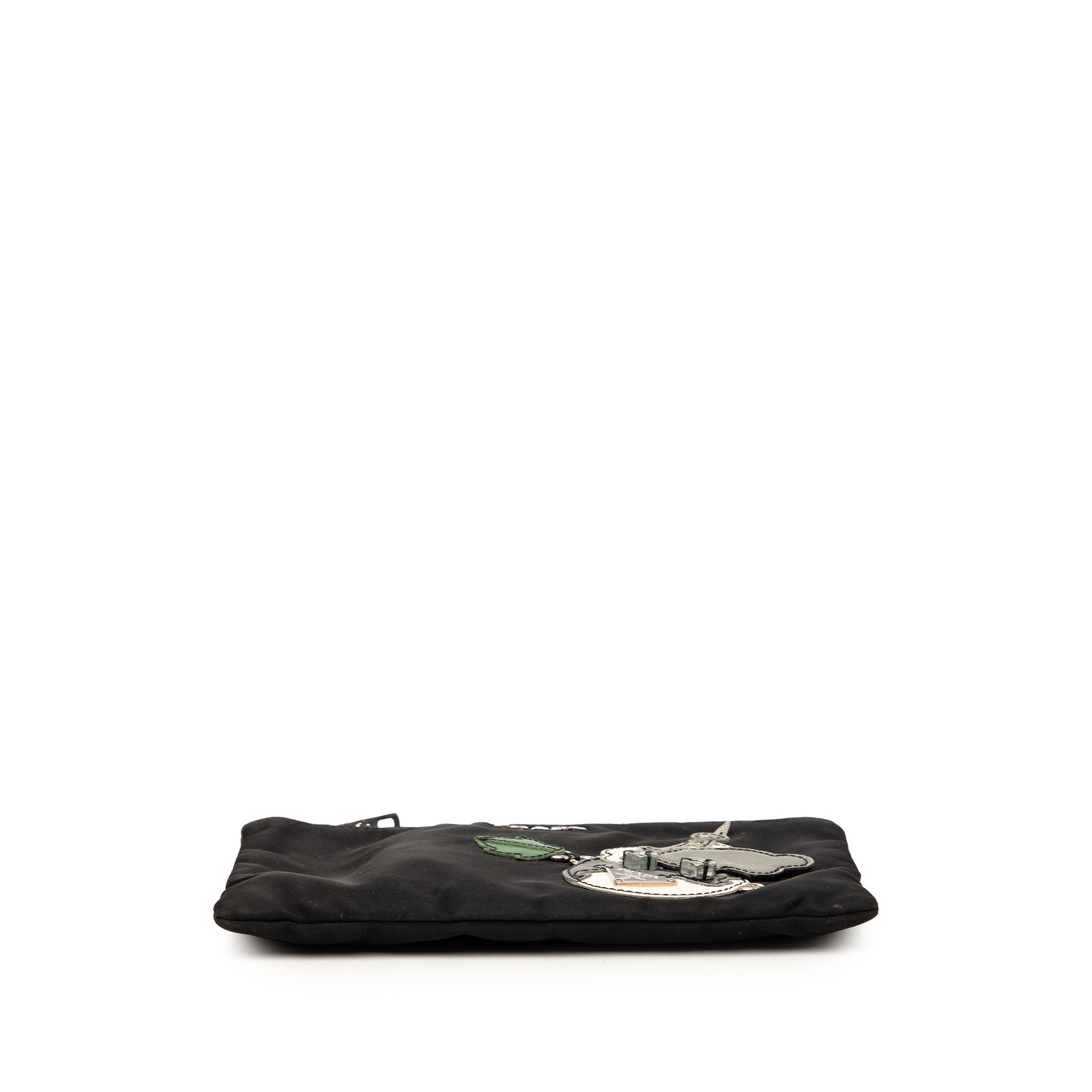 Saffiano Trimmed Tessuto Robot Pouch - Image 3