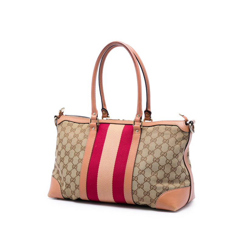 GG Canvas Web Satchel - Image 2