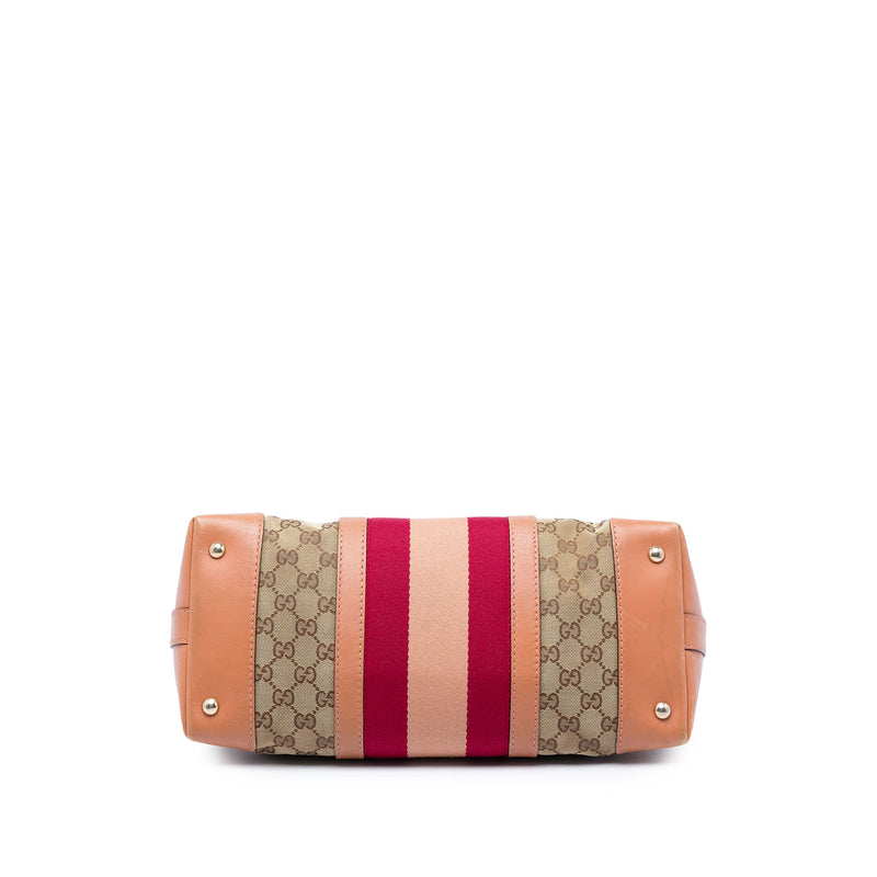 GG Canvas Web Satchel - Image 3