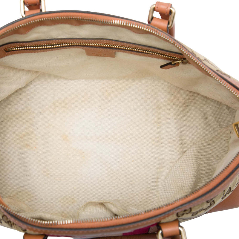GG Canvas Web Satchel - Image 4