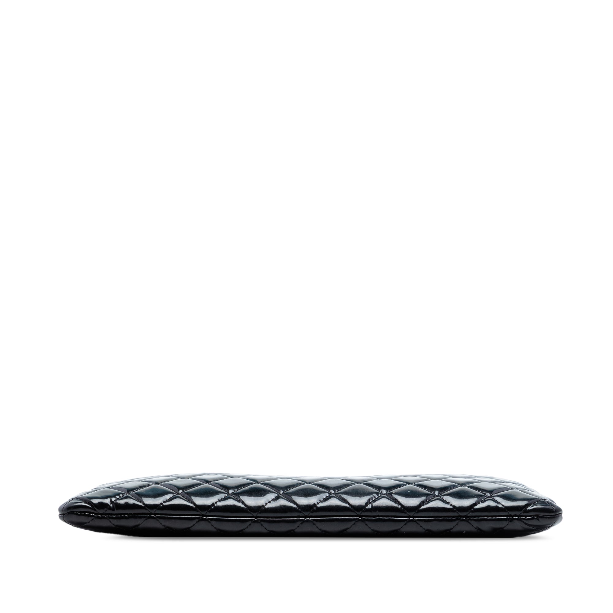 Large Quilted Patent O Case Clutch - Image 3