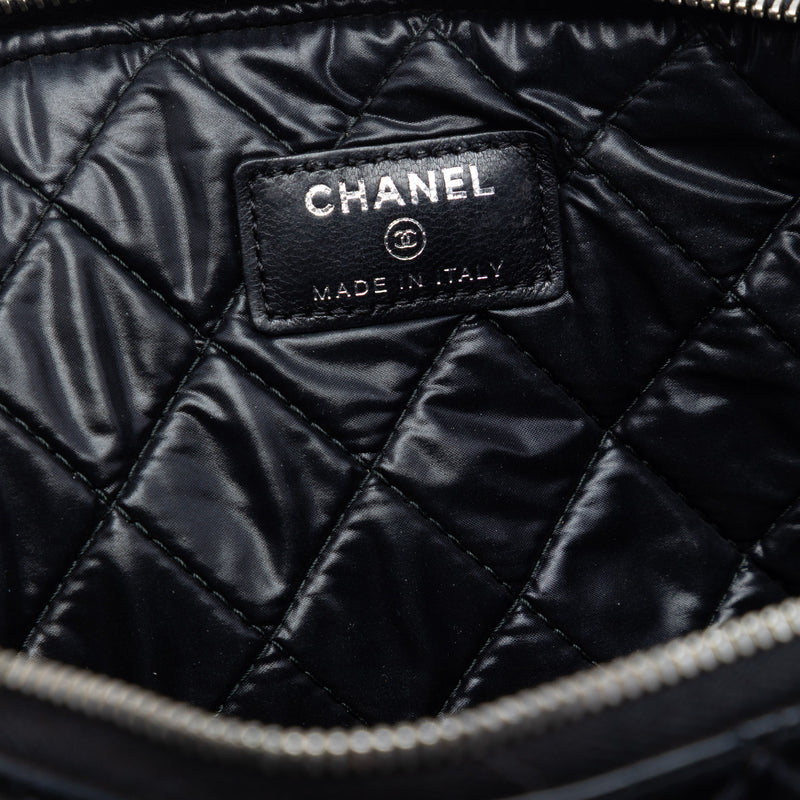 Large Quilted Patent O Case Clutch - Image 5