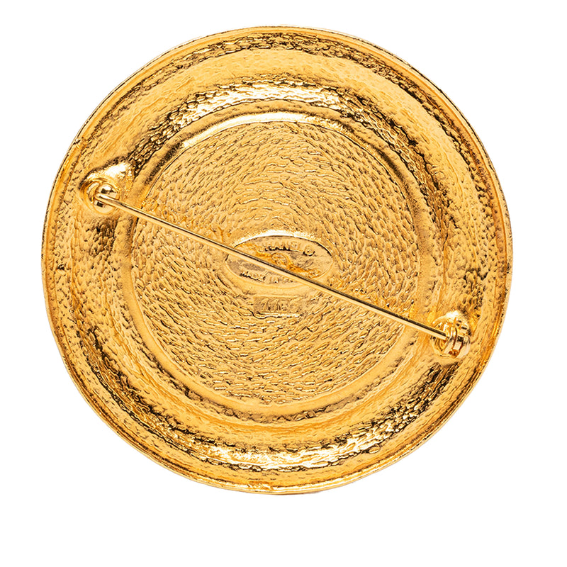 Gold Plated 31 Rue Cambon Medallion Pin Brooch - Image 2