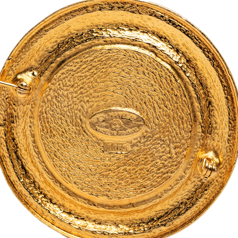 Gold Plated 31 Rue Cambon Medallion Pin Brooch - Image 3