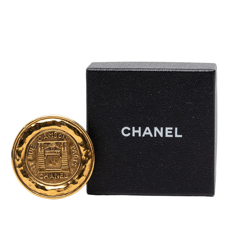 Gold Plated 31 Rue Cambon Medallion Pin Brooch - Image 4
