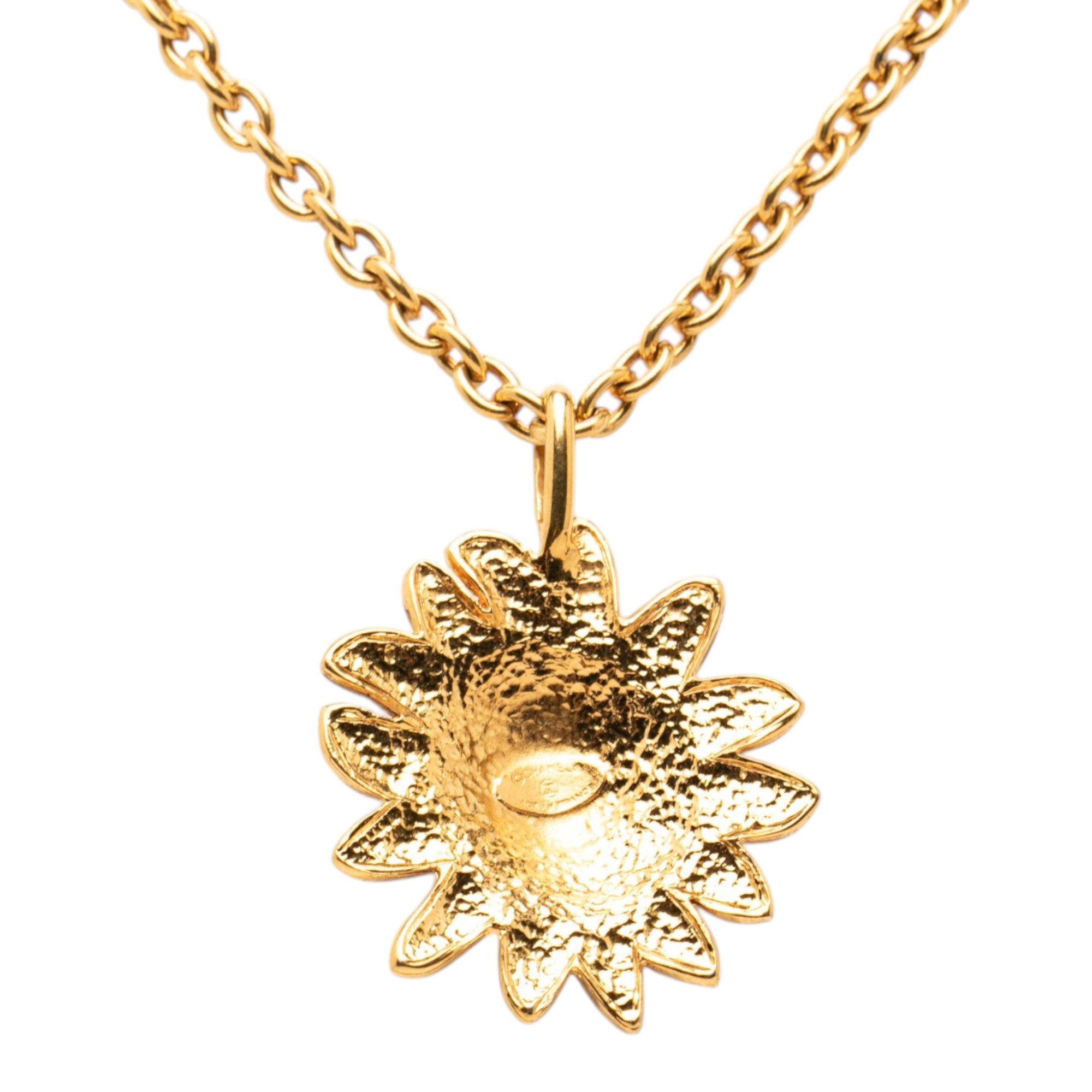 Gold Plated Leo Lion Sun Medallion Necklace - Image 3