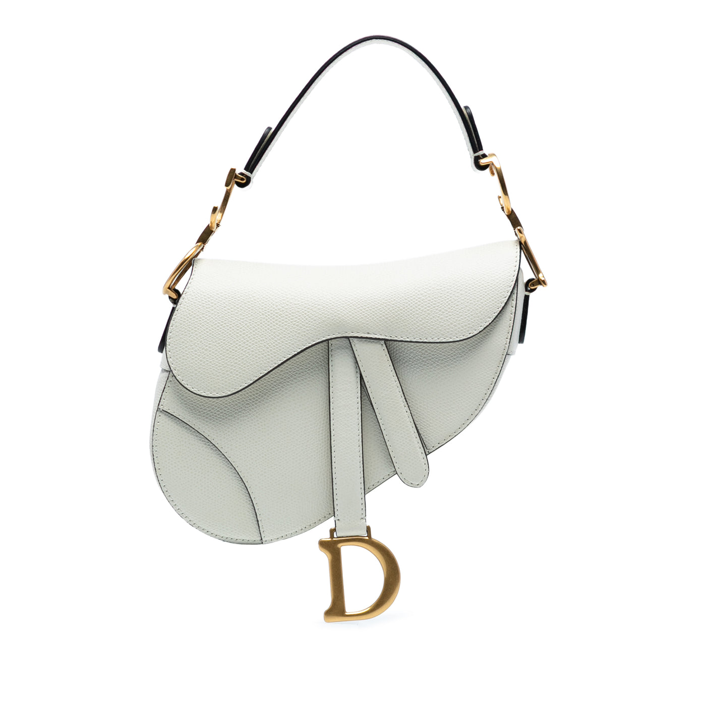 Mini Grained Calfskin Saddle Bag - Image 1