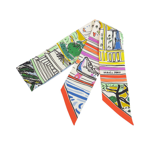 Rayures d Ete Silk Twilly Scarf - Image 1