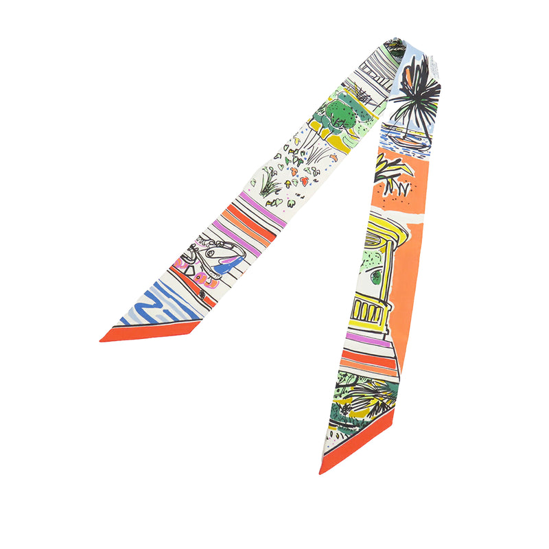 Rayures d Ete Silk Twilly Scarf - Image 2