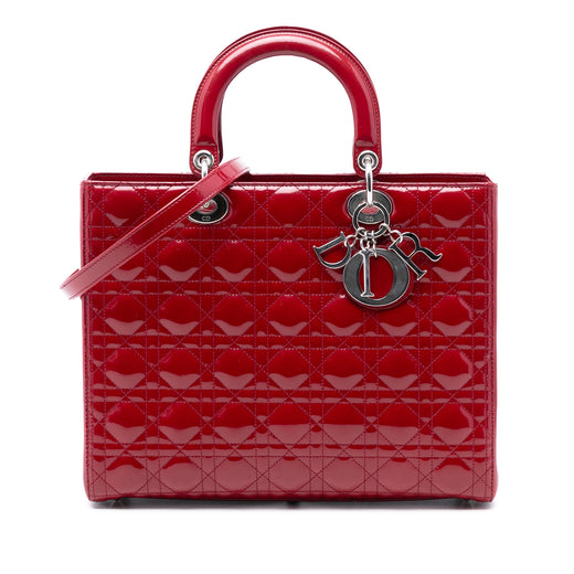 Large Patent Cannage Lady Dior - Image 1