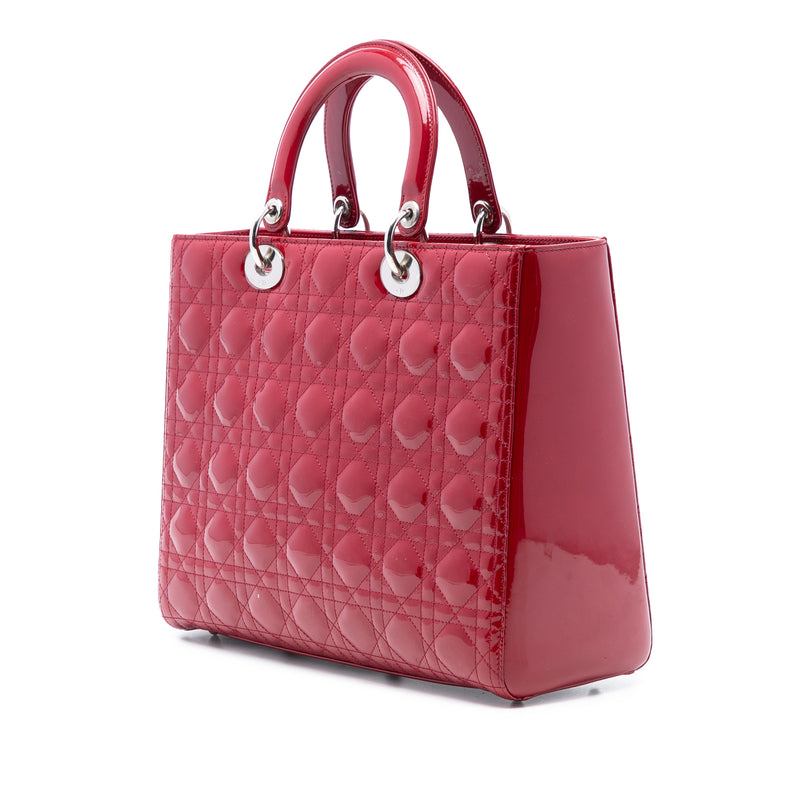 Large Patent Cannage Lady Dior - Image 2