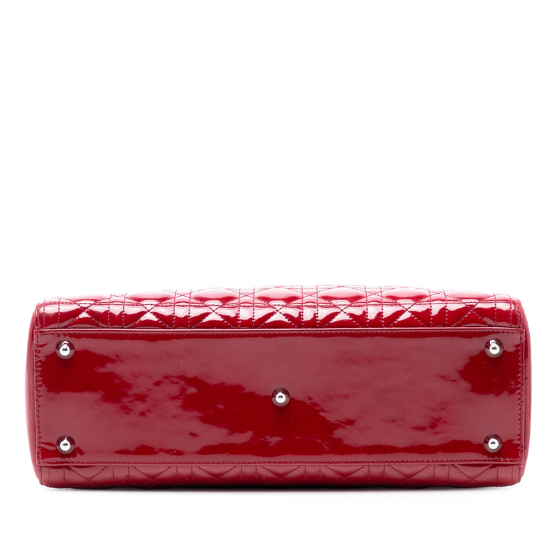 Large Patent Cannage Lady Dior - Image 3