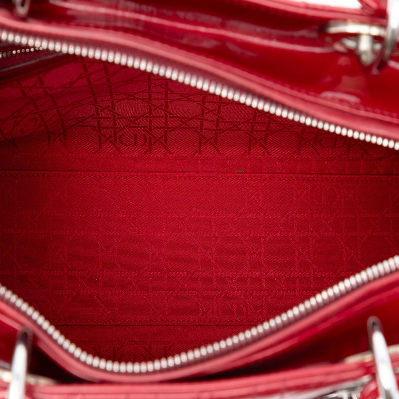 Large Patent Cannage Lady Dior - Image 4