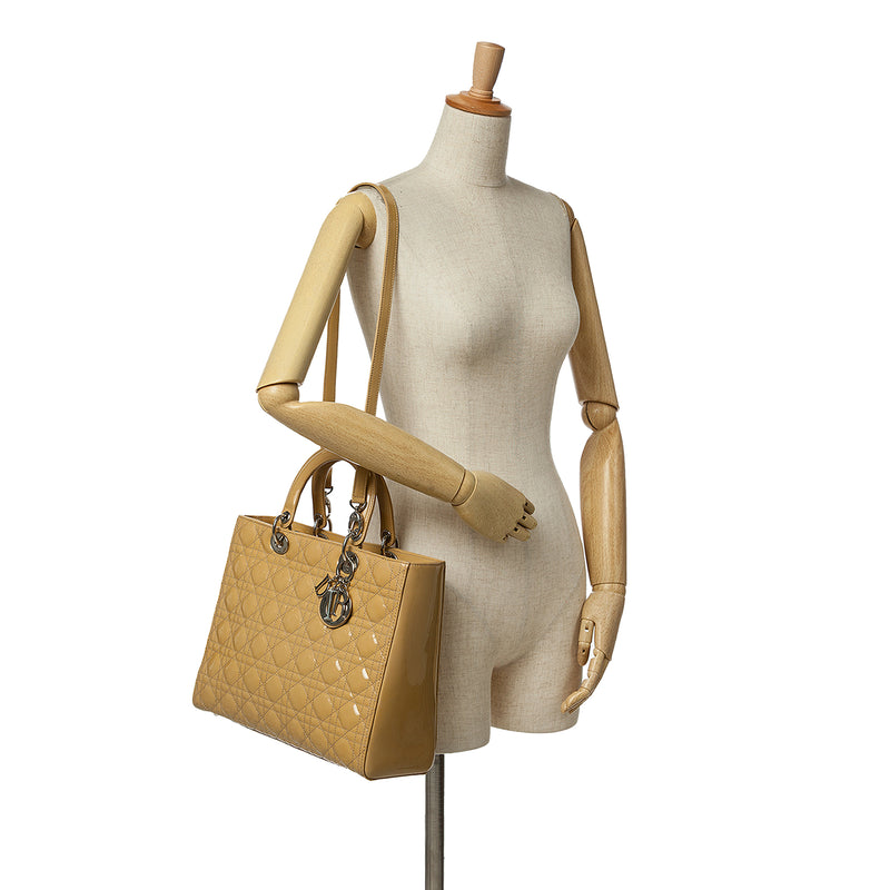 Large Patent Cannage Lady Dior - Image 9