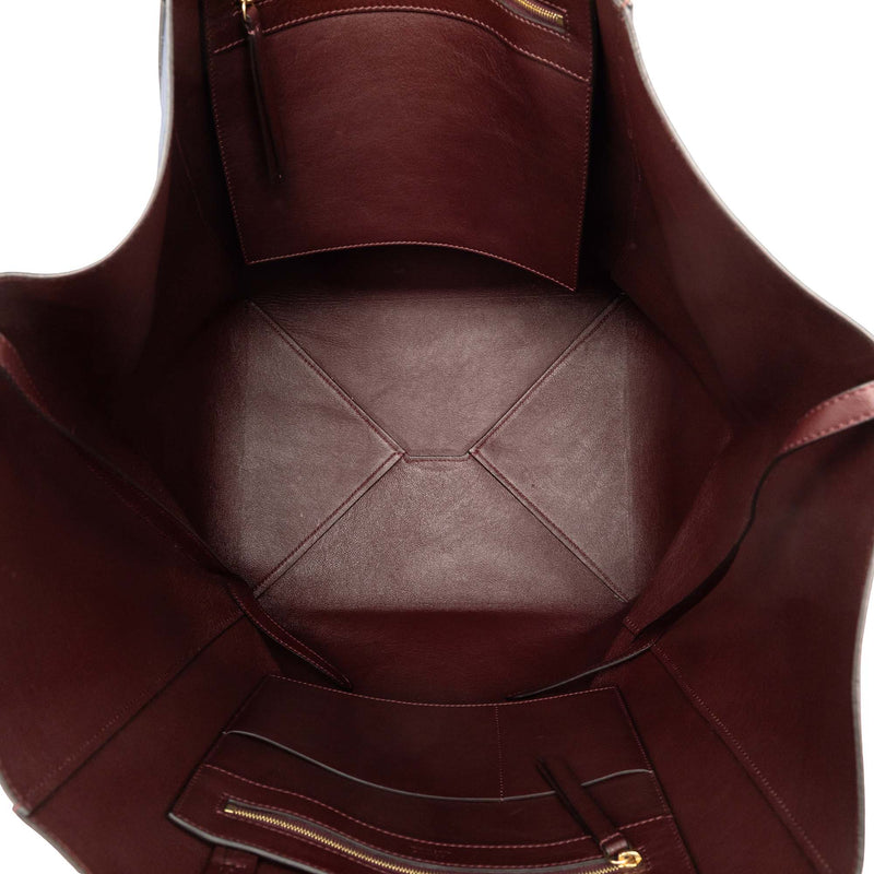 Large Bicolor Suede and Calfskin Phantom Cabas Tote - Image 4