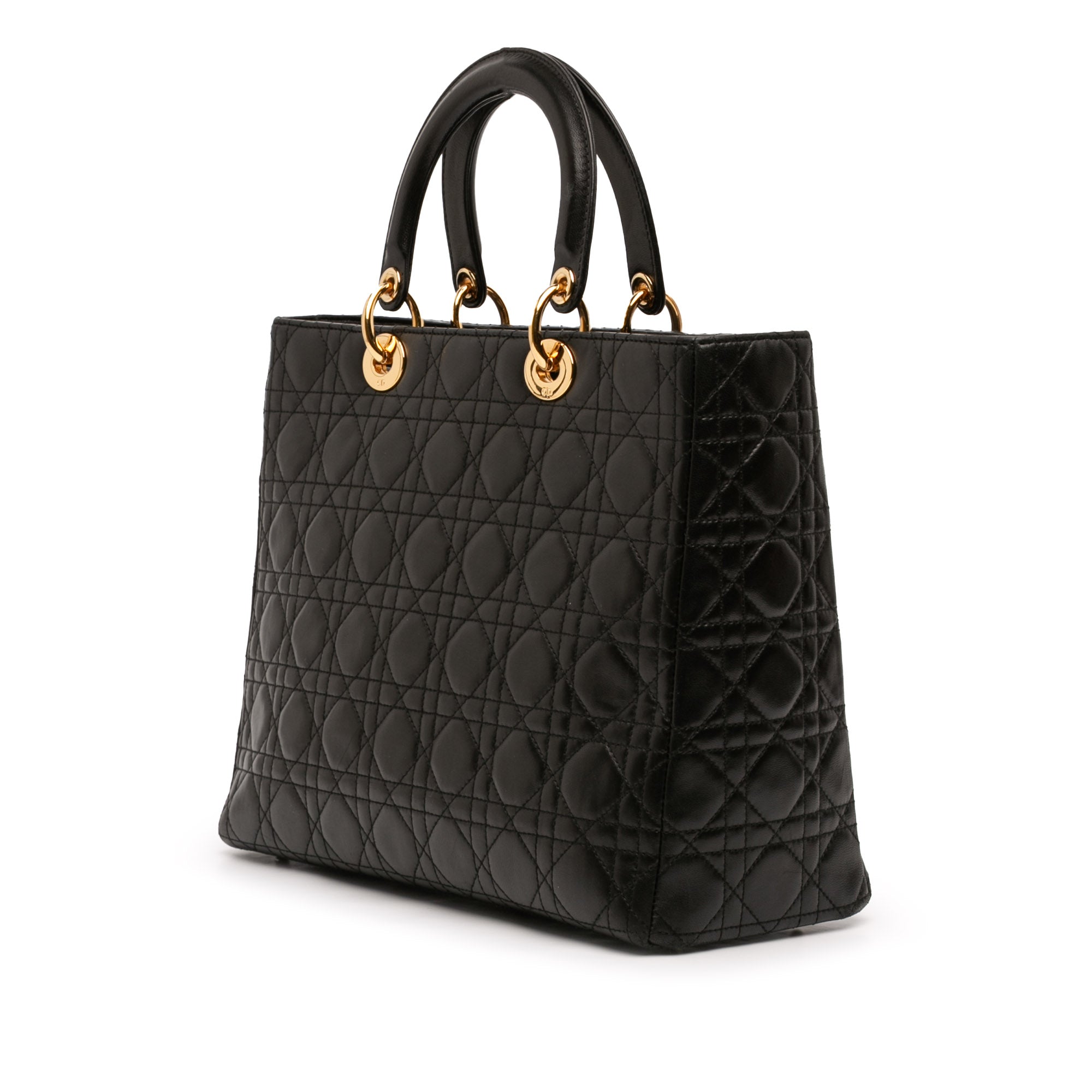 Large Lambskin Cannage Lady Dior - Image 2