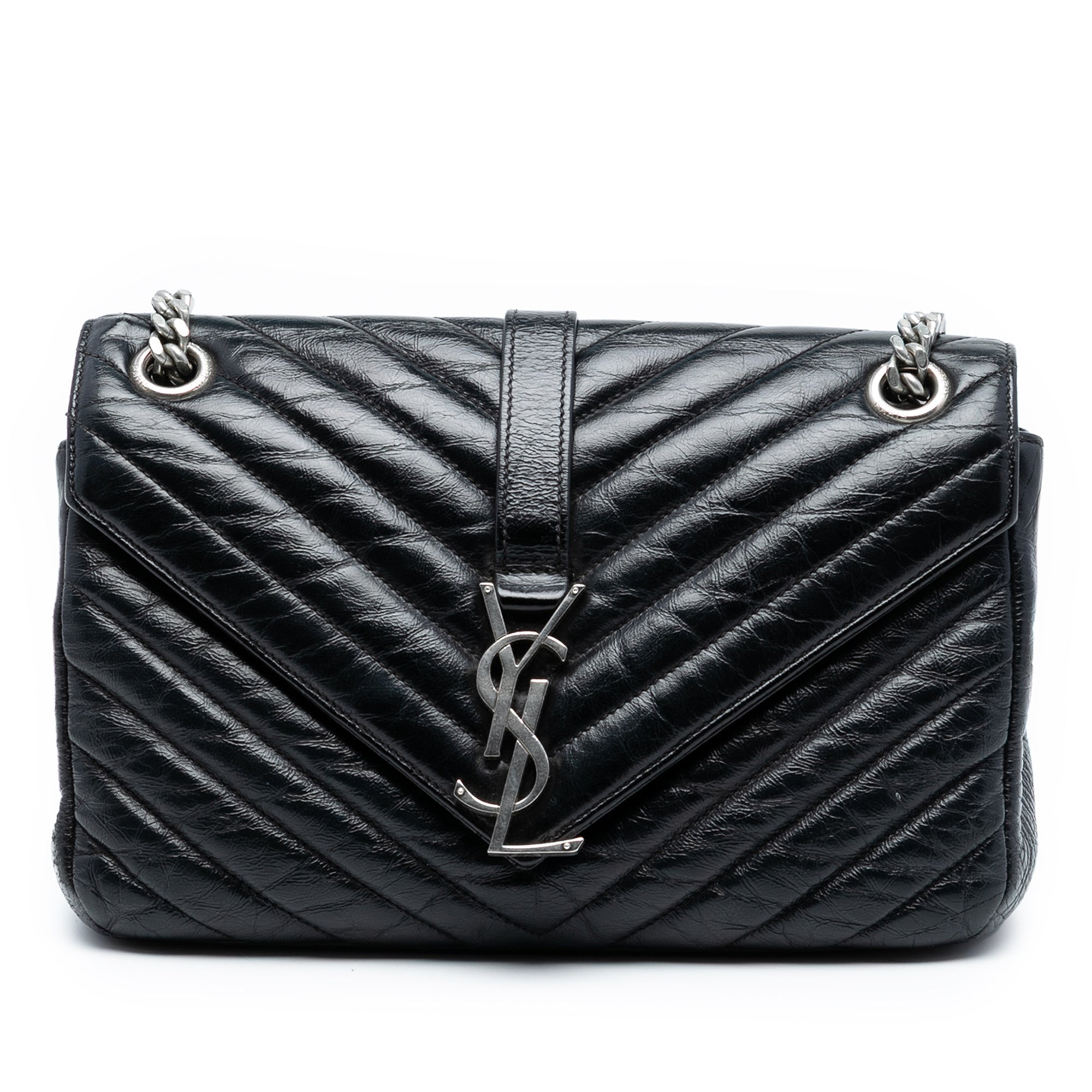 Medium Crinkled Calfskin Punk Chain Bag - Image 1