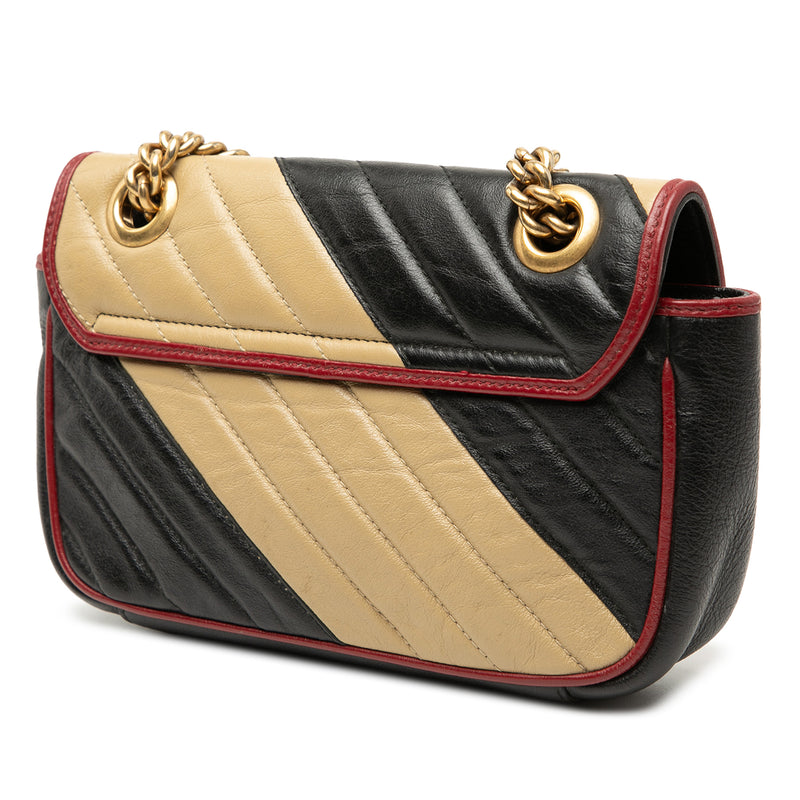 Small GG Marmont Matelasse Diagonal Leather Torchon Shoulder Bag - Image 2