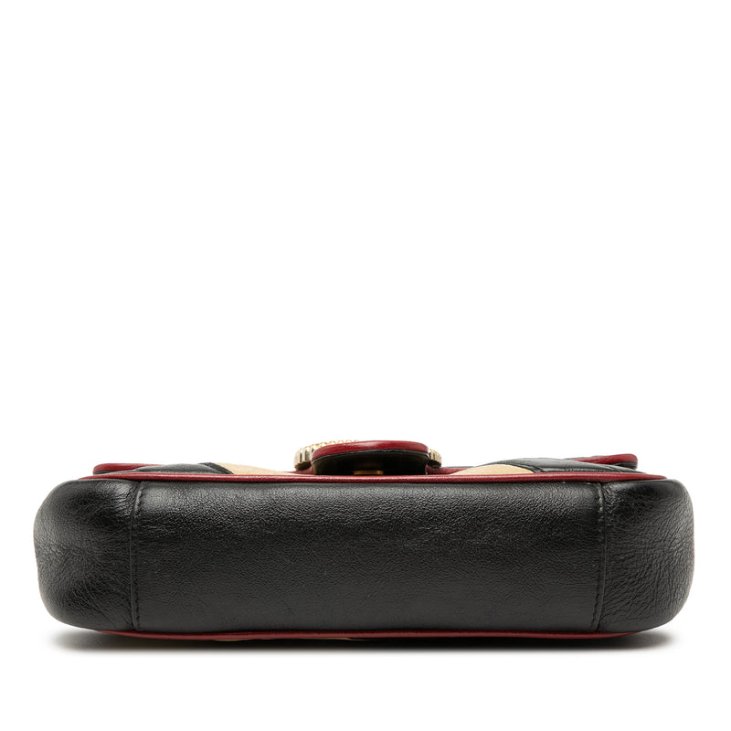 Small GG Marmont Matelasse Diagonal Leather Torchon Shoulder Bag - Image 3