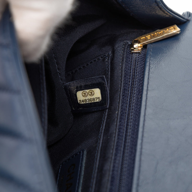 CC Chevron Aged Calfskin Top Handle Flap - Image 6