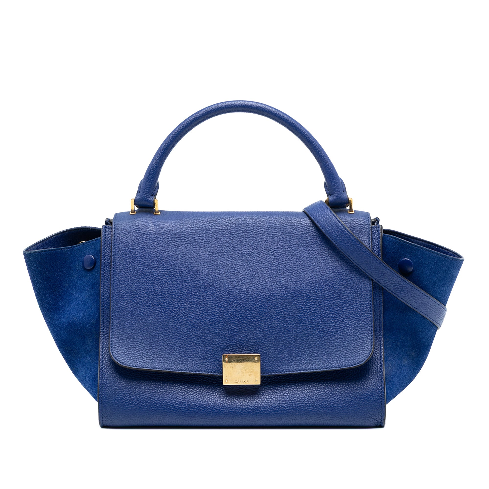 Small Leather Trapeze Satchel - Image 1