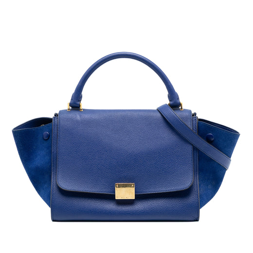 Small Leather Trapeze Satchel - Image 1