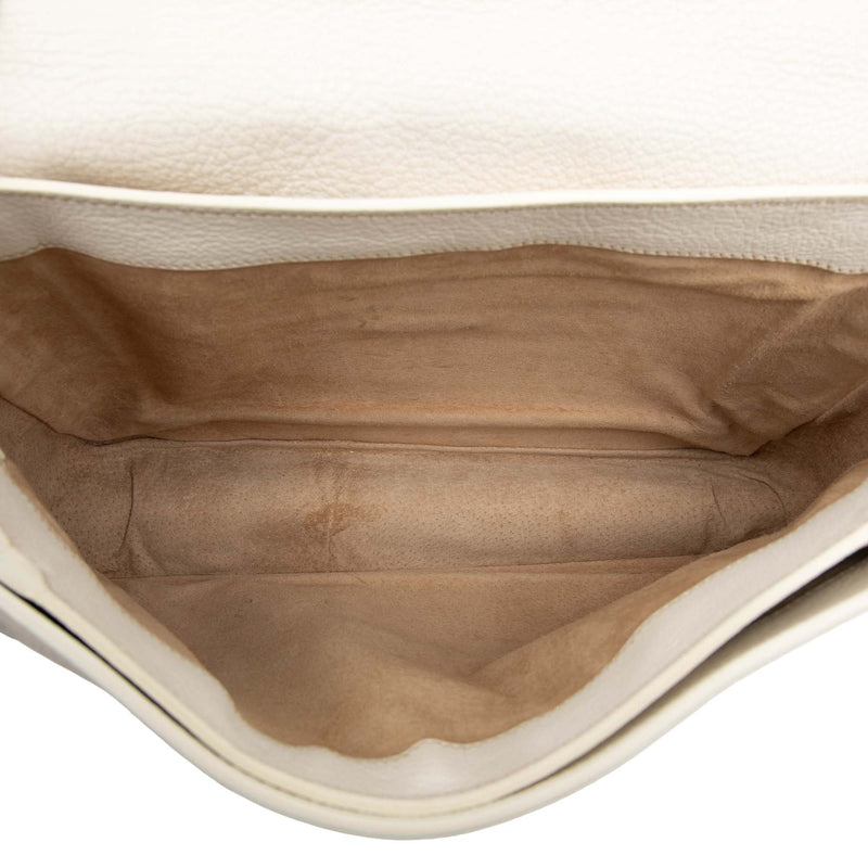 Goatskin Madras Push Lock Top Handle Satchel - Image 4