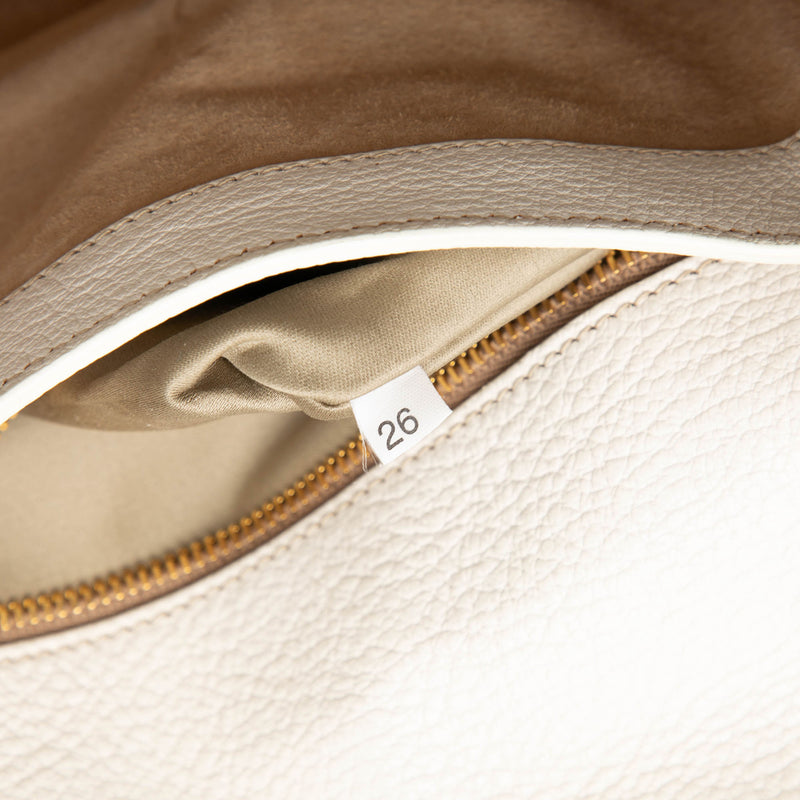 Goatskin Madras Push Lock Top Handle Satchel - Image 6