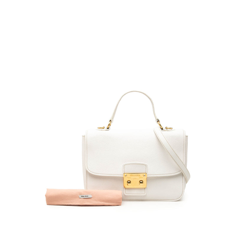 Goatskin Madras Push Lock Top Handle Satchel - Image 8