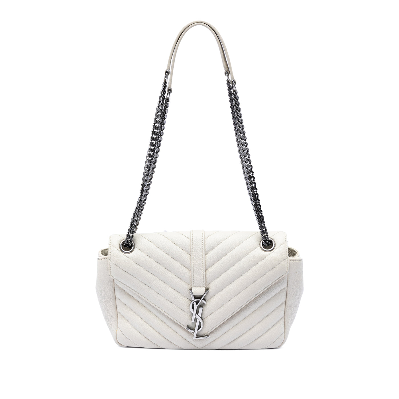 Medium Chevron Calfskin Monogram Envelope Bag - Image 1