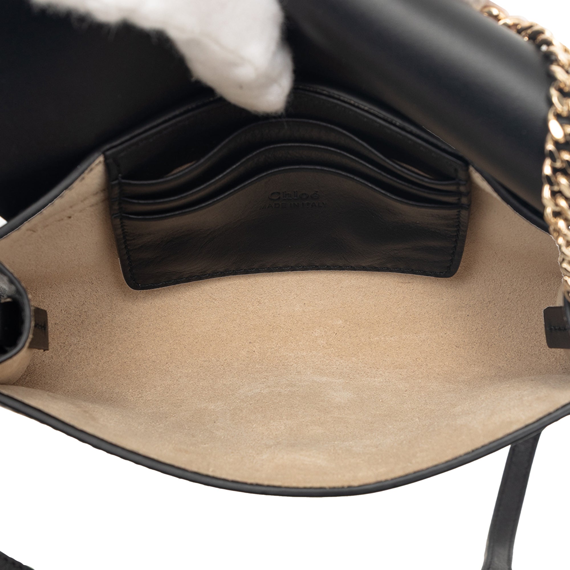 Mini Calfskin and Suede Faye Chain Crossbody - Image 4