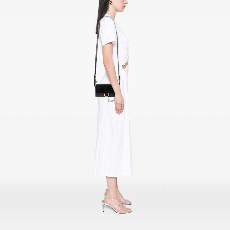 Mini Calfskin and Suede Faye Chain Crossbody - Image 7