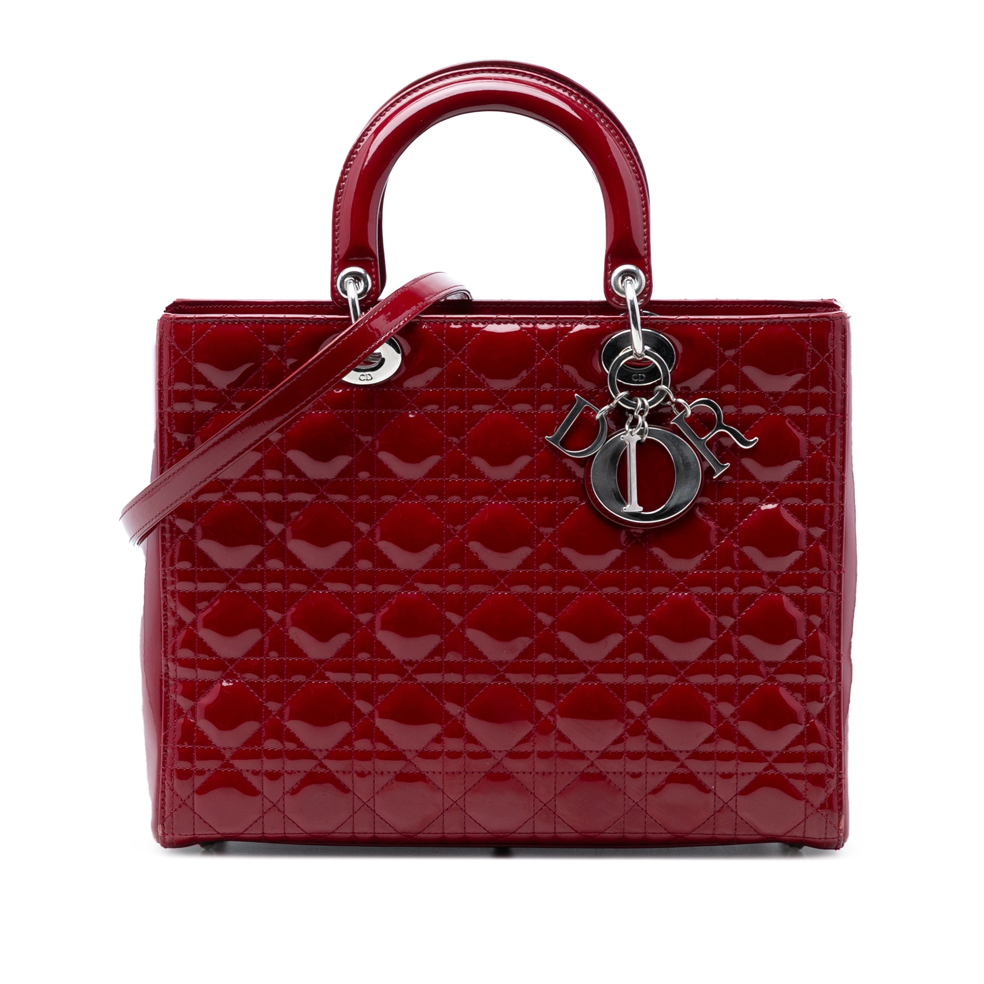 Large Patent Cannage Lady Dior - Image 1