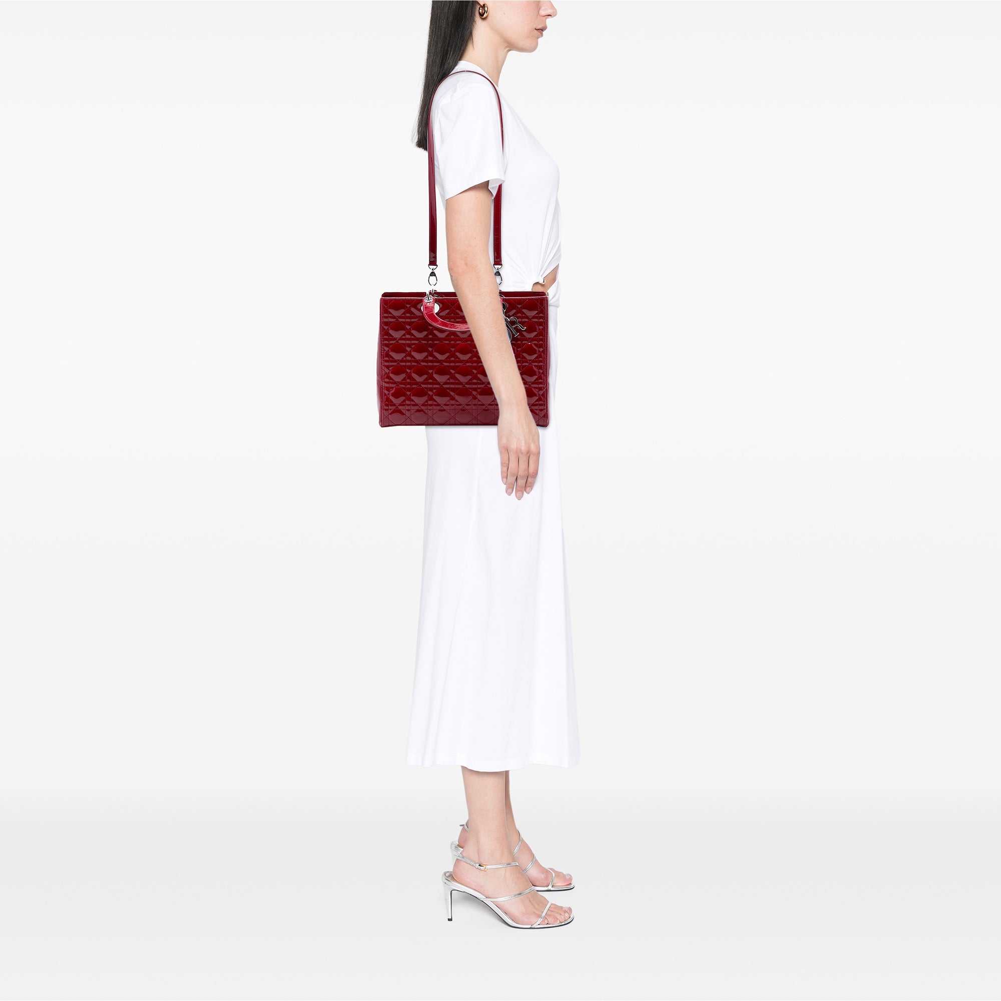 Large Patent Cannage Lady Dior - Image 7
