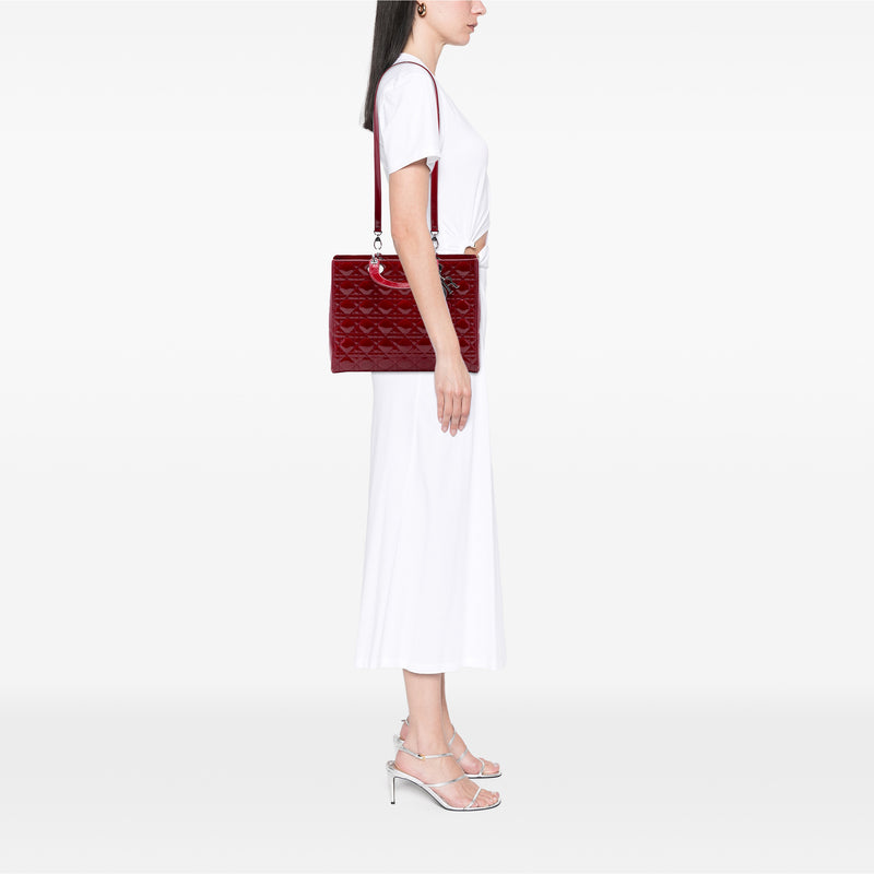 Large Patent Cannage Lady Dior - Image 7