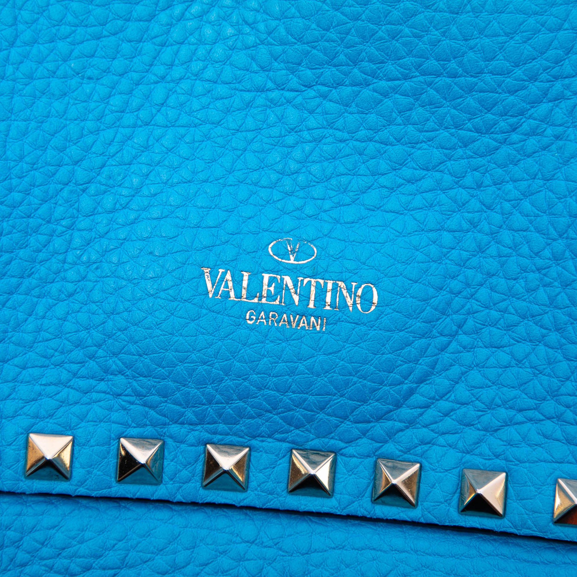 Mini Pebbled Calfskin Rockstud Flap Crossbody - Image 5