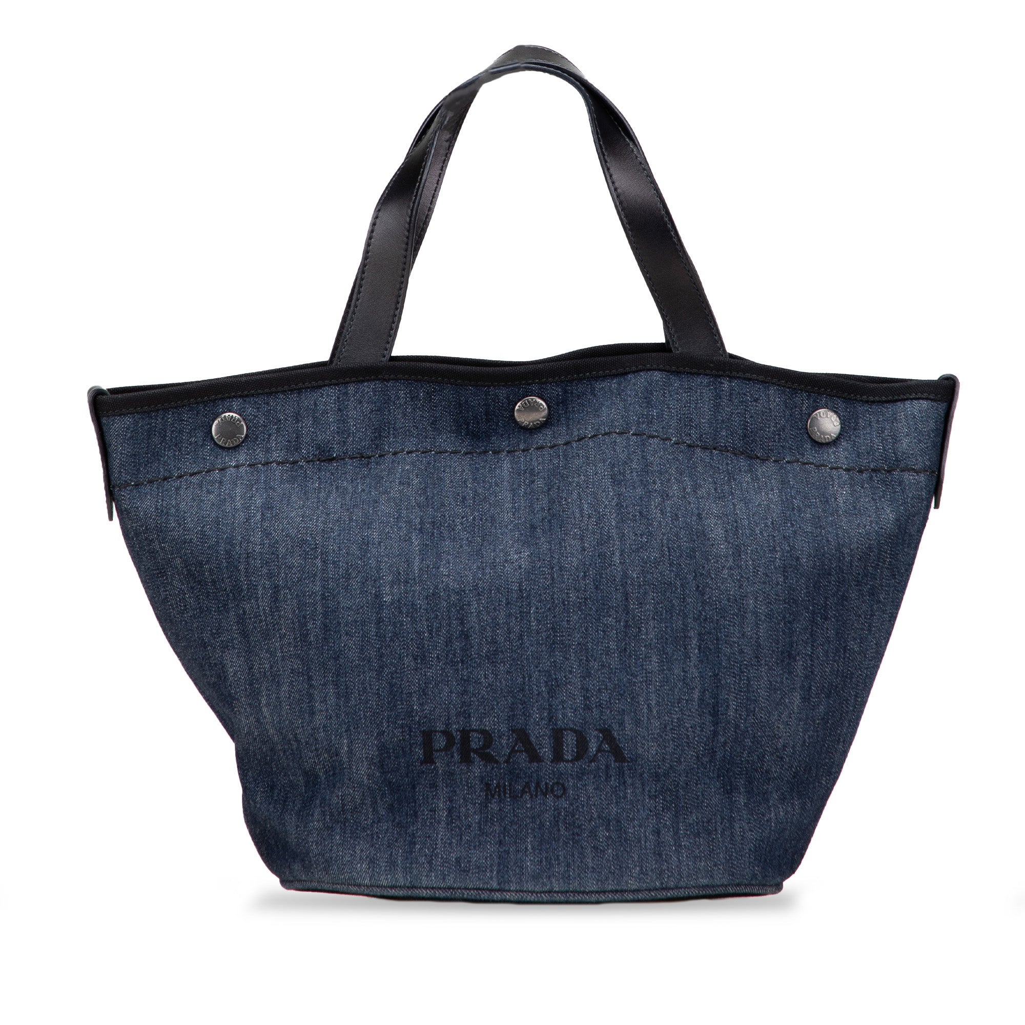 Denim Logo Satchel - Image 1