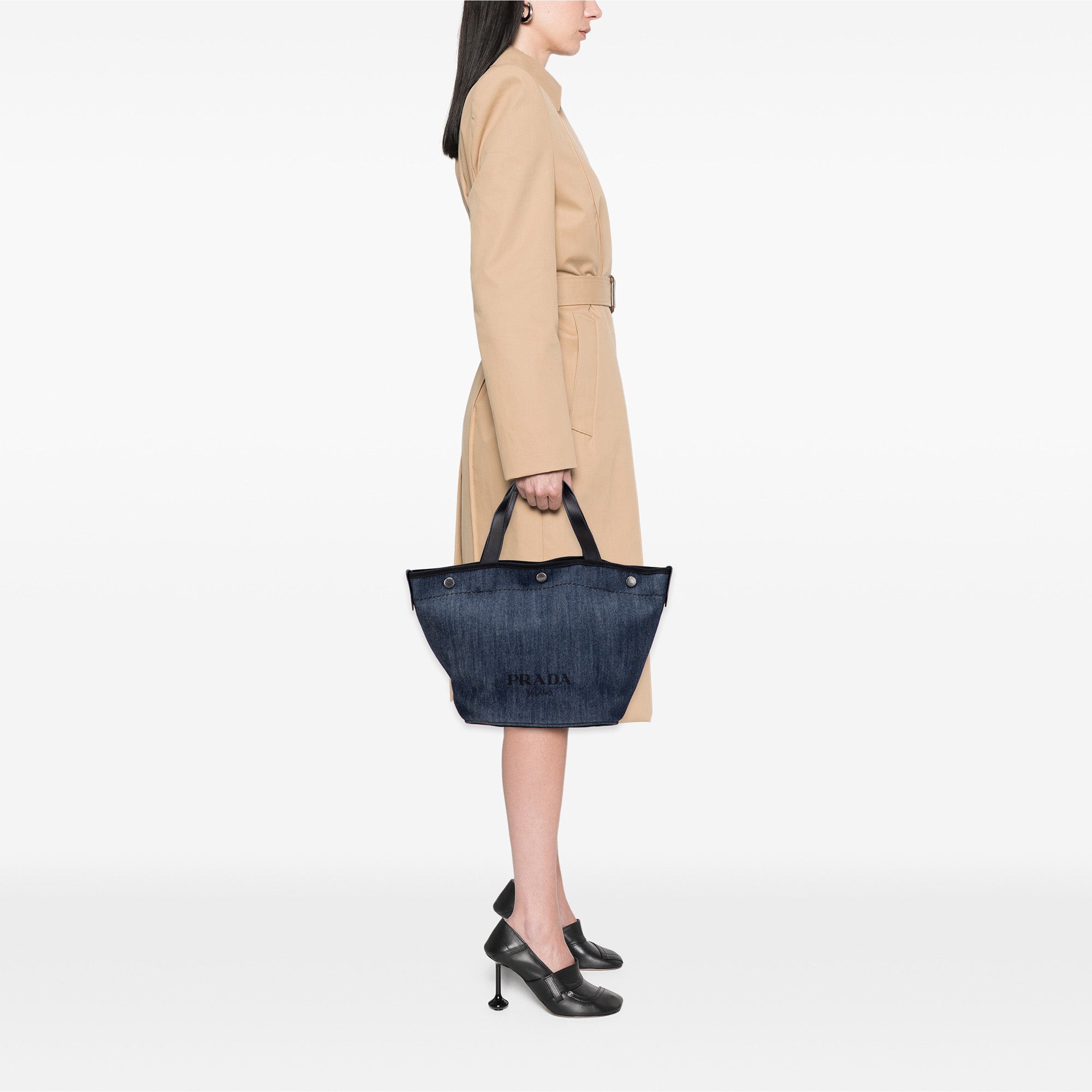 Denim Logo Satchel - Image 11