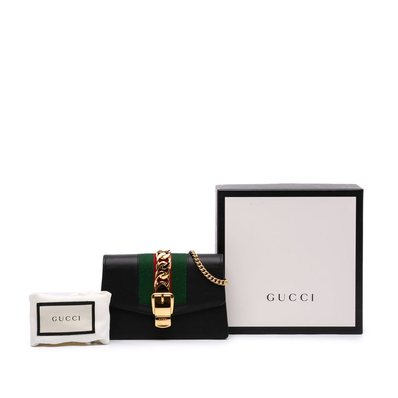 Super Mini Calfskin Web Sylvie Chain Crossbody - Image 8