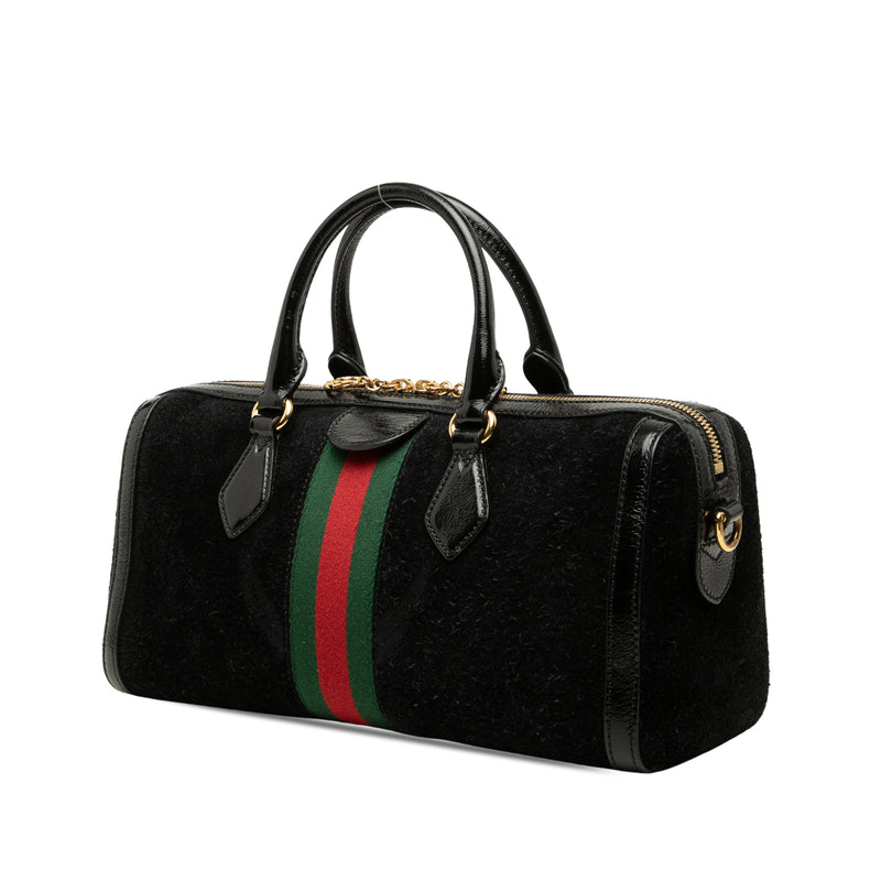 Medium Suede Web Ophidia Top Handle Bag - Image 2